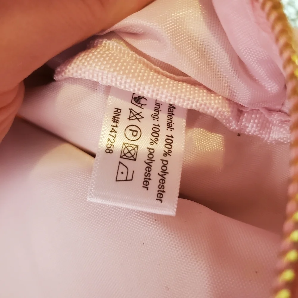 NWT Simply Southern WIFEY Pink White and Gold Varsity Cosmetic Bag